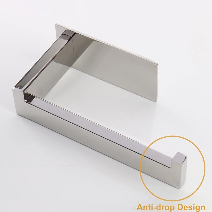 Toilet Paper Holder, Self Adhesive Tissue Holder Stainless Steel Rustproof - Image 4
