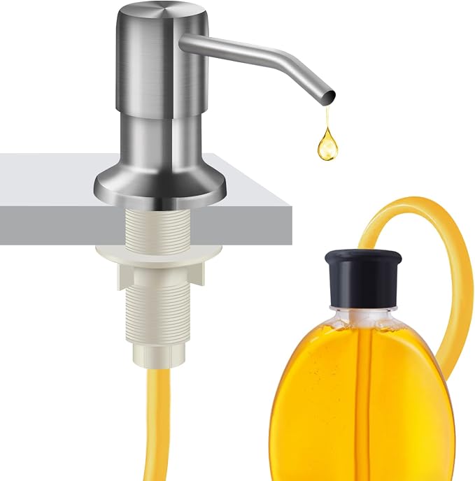 Soap Dispenser for Kitchen Sink and Extension Tube Kit, Stainless Steel by NVMTUUO