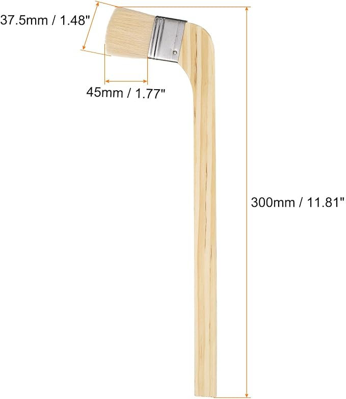HARFINGTON Paint Brush 2Pcs 1.5" Brush Width Soft Wool Variety Angled Bend - Image 2
