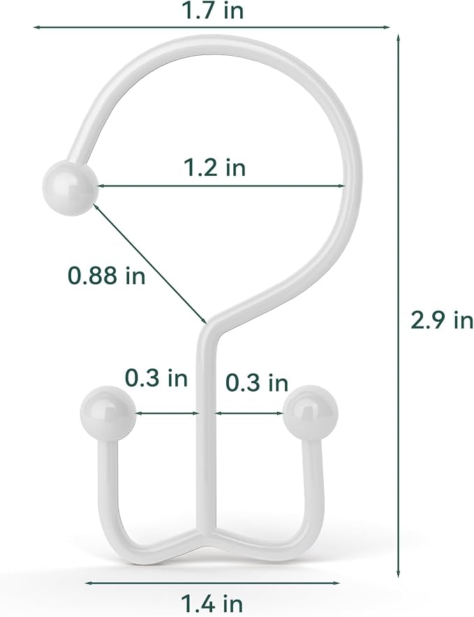Goowin 24 Pcs Shower Curtain Hooks Rings, Durable Shower Curtain Rings Rust - Image 4