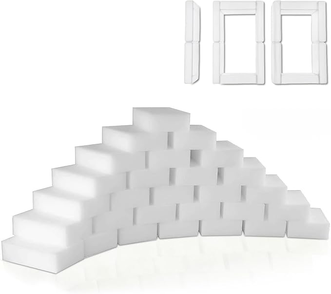 Magic Melamine Sponge Eraser, GRS Certified 100 Pack Magic Cleaning Erasers in by ISDGER