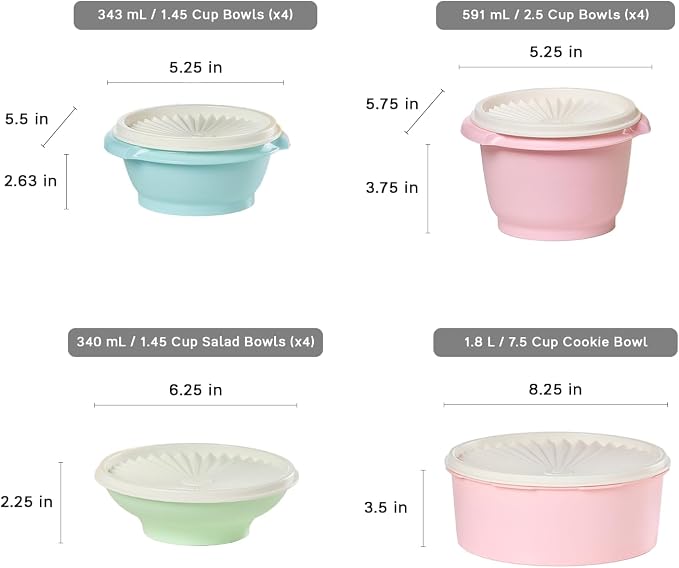 Tupperware Heritage Collection, 36 Piece Food Storage Container Set in Vintage - Image 3