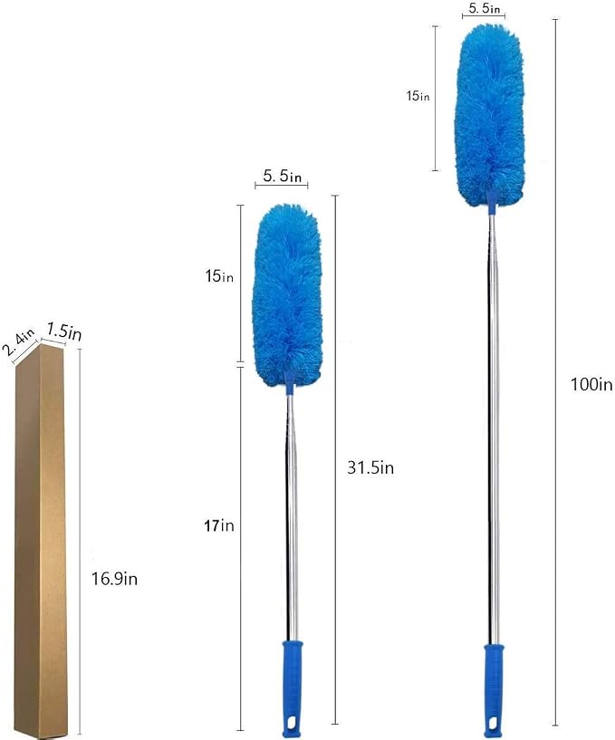 DELUX Microfiber Feather Duster Extendable Duster - Image 3