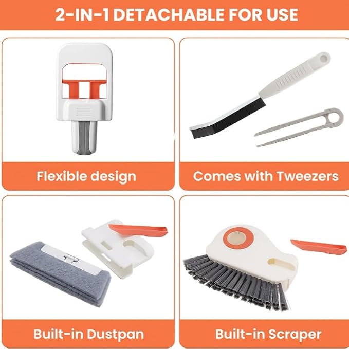 Window Cleaning Tool Set, 10 Pack Multi-Purpose Window Track Cleaner - Image 8