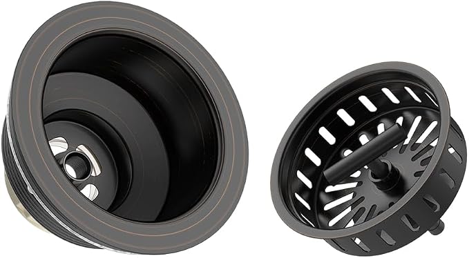 KONE 3-1/2 Inch Bronze Kitchen Sink Drain Assembly Kit - Image 4