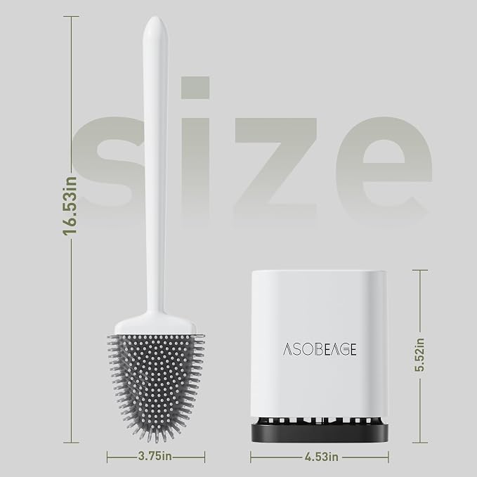 ASOBEAGE Deep Cleaner Toilet Brush: Silicone Toilet Brush - Image 3