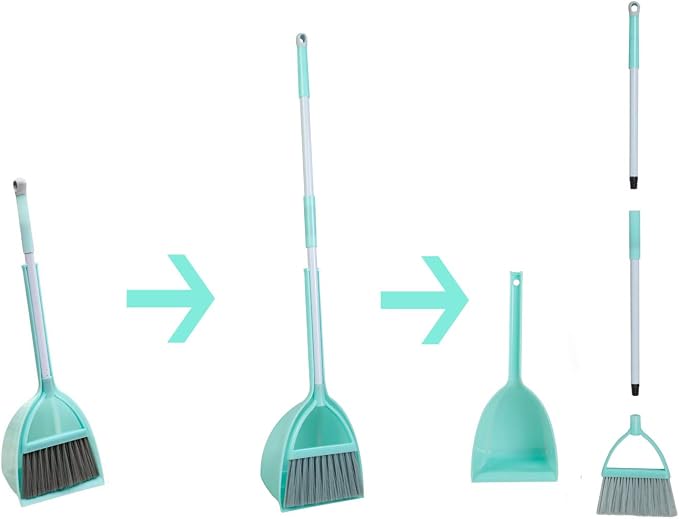 Mini Broom with Dustpan-Small Housekeeping Cleaning Sweep - Image 3