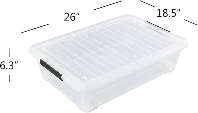 3-Pack Plastic Under bed Storage Box, 40 Quart - Image 2