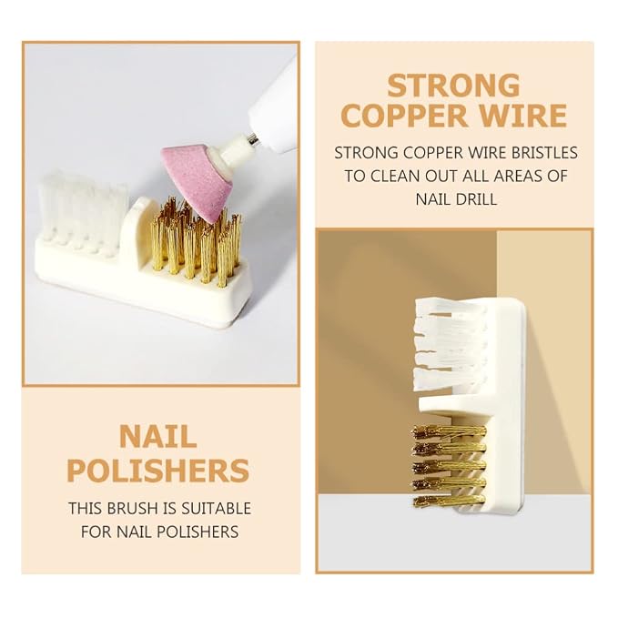 minkissy Cleaning Brushes for Drill 4pcs Drill Brush Copper Wire Bristles Nail - Image 6