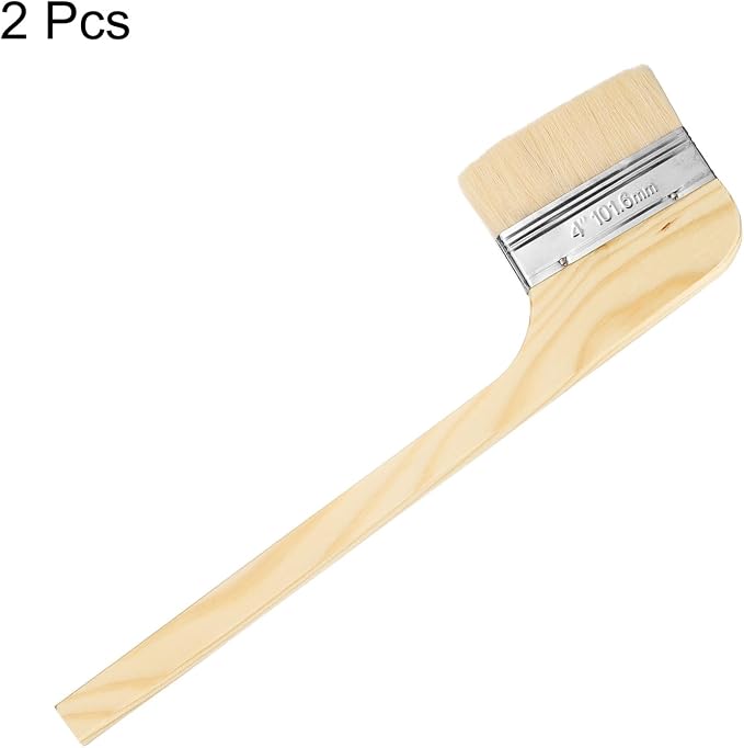 HARFINGTON Paint Brush 2Pcs 4" Brush Width Soft Wool Variety Angled Bend - Image 3