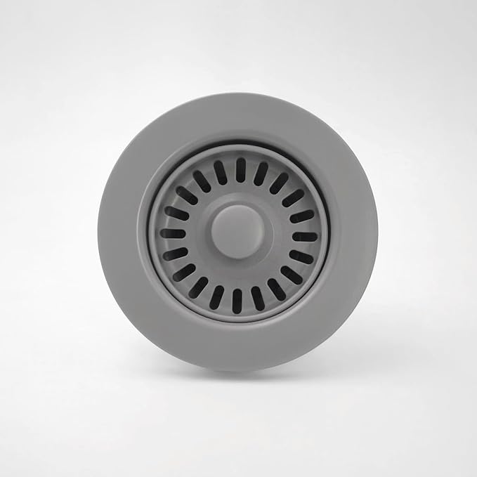 3-1/2 Inch Polymer Slate Gray Sink Drain Assembly - Image 4