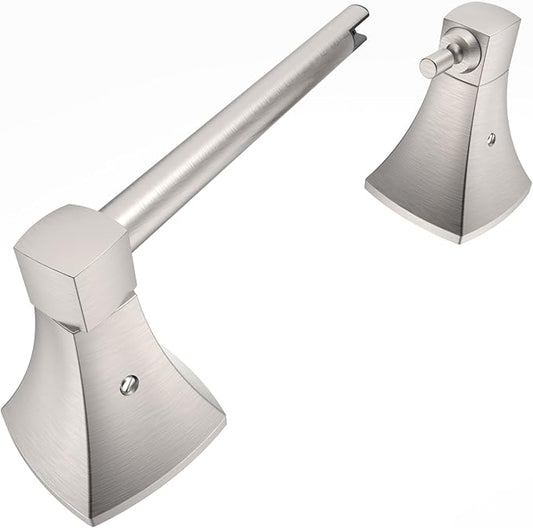 Brushed Nickel Toilet Paper Holder Bathroom Double Post Pivoting Tissue Roll by WZRUA