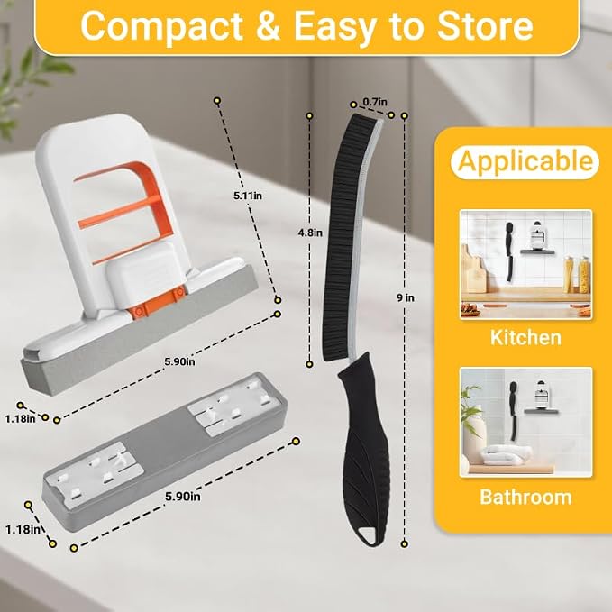 2 Pcs Mini Mop for Small Spaces, Foldable Self-Squeeze Wet and Dry Sponge Mop - Image 5
