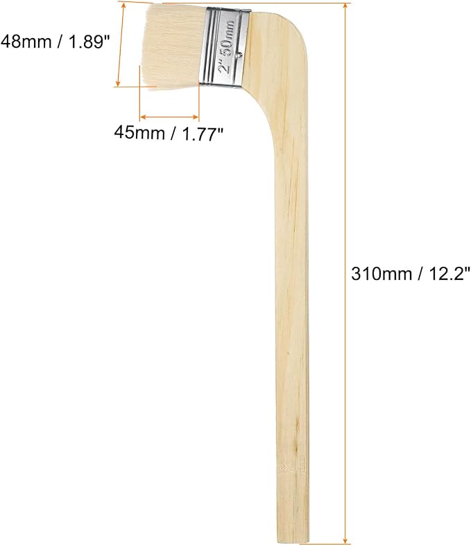 HARFINGTON Paint Brush 2Pcs 2" Brush Width Soft Wool Variety Angled Bend - Image 2