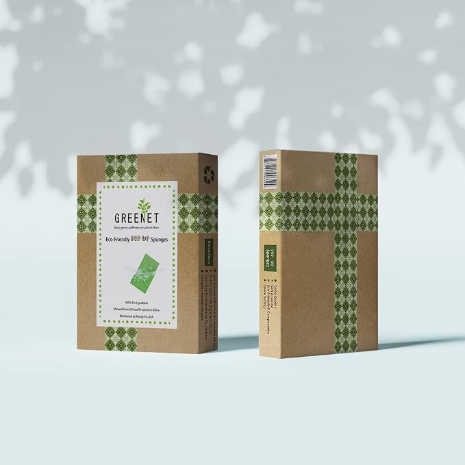 8-Pack Pop-Up Cellulose Sponges – Large, Compressed, Eco-Friendly & Plastic-Free - Image 2