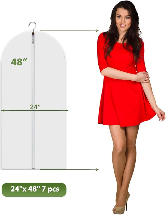 7-Pack 48-Inch Clear Garment Bags - Image 2