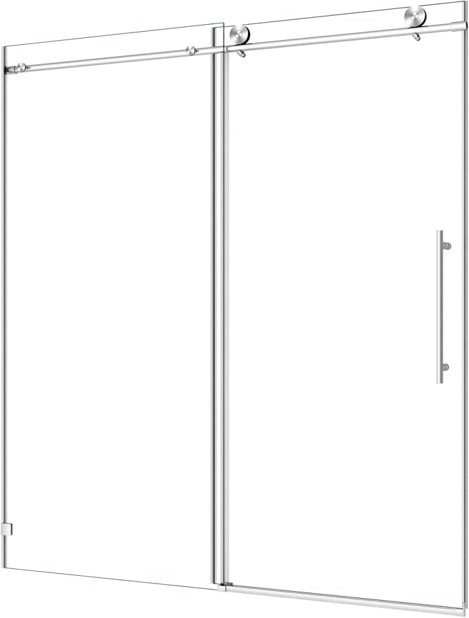 Favfurish 55"-60" W x 76" H Single Sliding Shower Door - Image 6