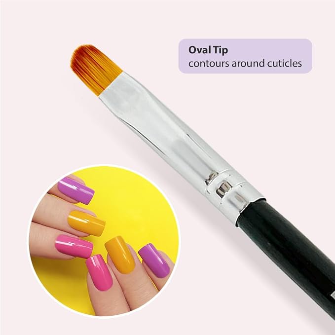 Winstonia Nail Art Brushes Set. Clean Up Brush Double Ended Tools Manicure - Image 4