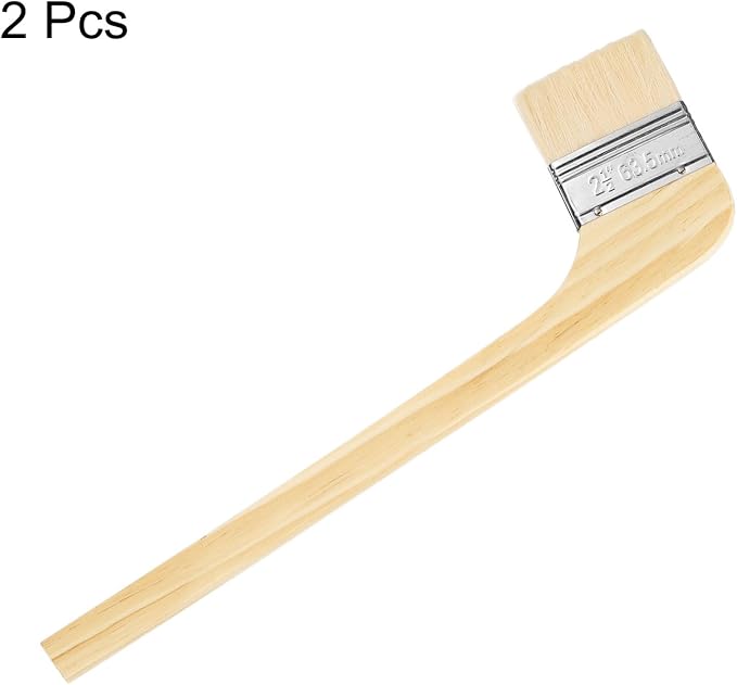 HARFINGTON Paint Brush 2Pcs 2.5" Brush Width Soft Wool Variety Angled Bend - Image 3