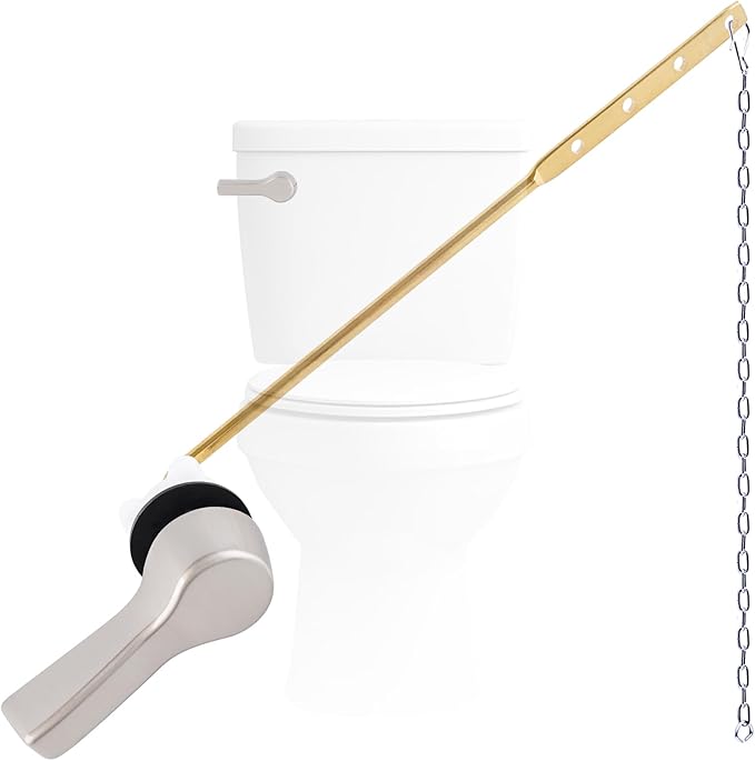 Hygie Rinse Metal Toilet Handle Lever Flush Replacement, Universal Front Mount by Greatcomfortathome