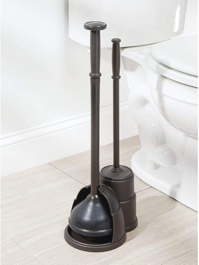 mDesign Plunger and Brush Set for Toilet Bowl - Image 2
