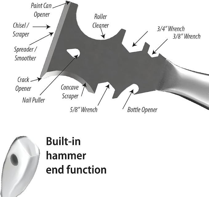 ALLWAY UXG12 Stainless Steel 12-In-1 Pro Painter's Multi-Tool - Image 2