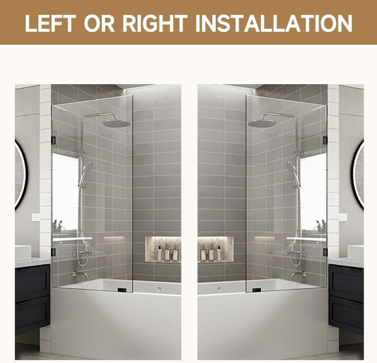 Frameless Shower Door ，1/4" Clear Tempered Glass Shower Screen - Image 2