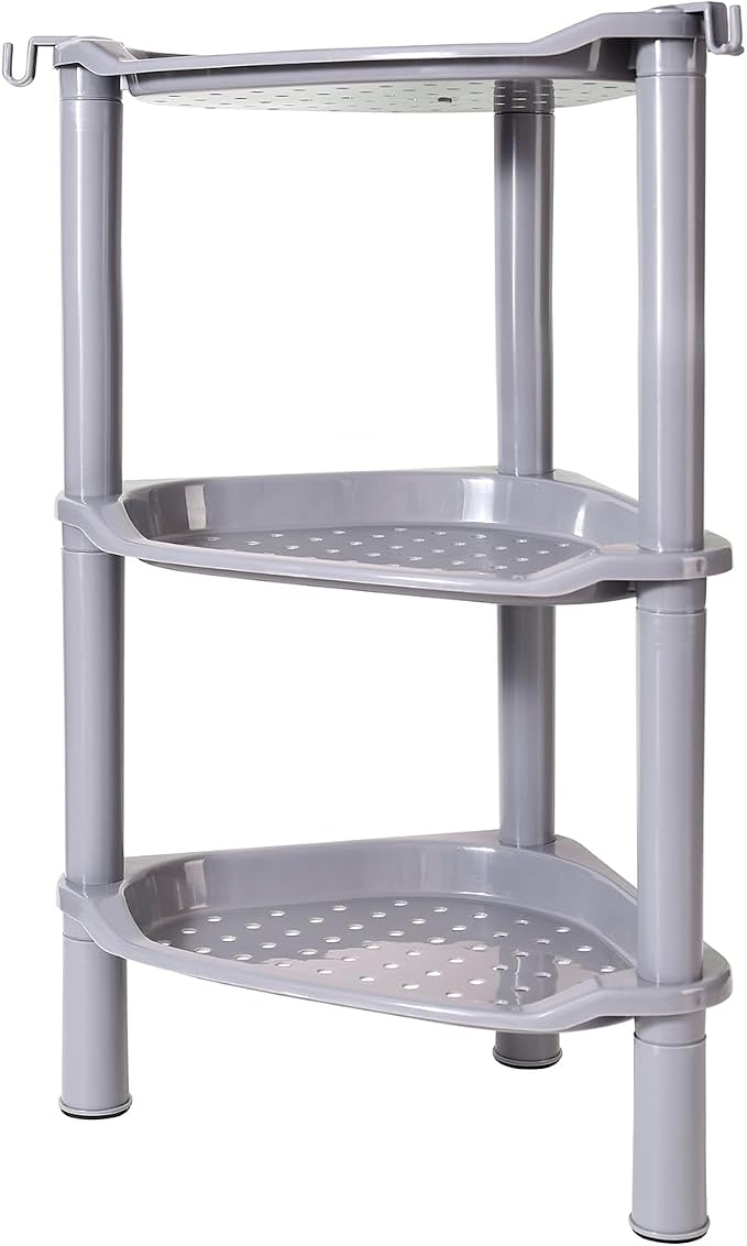 3 Tier Shower Caddy Corner, Plastic Shower Shelf Organizer - Image 4