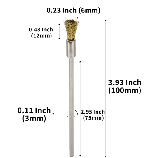 20PCS Brass Wire Brushes with Extended Handle - Image 4