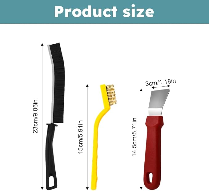 17pcs Crevice Cleaning Brush Set, Bristle Corner Cleaning Brush Set Household - Image 3