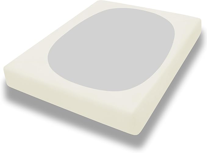 PureFit Stretchy Box Spring Cover Twin - Elastic Fitted Box Spring Wrap Around 4 Sides, Wrinkle & Fading Resistant Fits Twin Size Beds, Ivory
