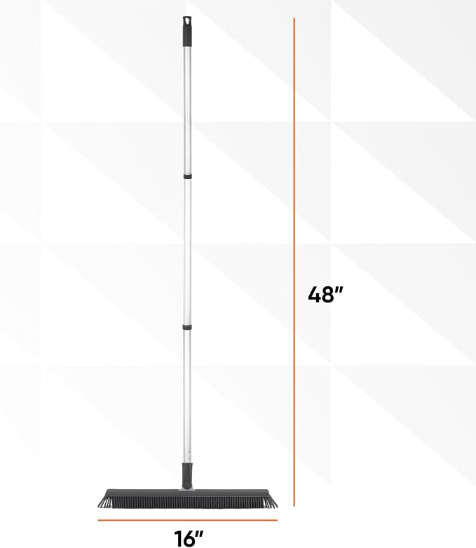 Superio 16"" Slim Silicone Salon Broom - Image 2