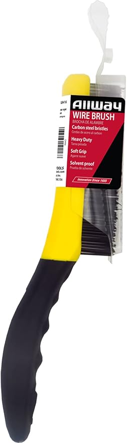 ALLWAY SB416 Soft-Grip Carbon Steel Wire Brush - Image 2