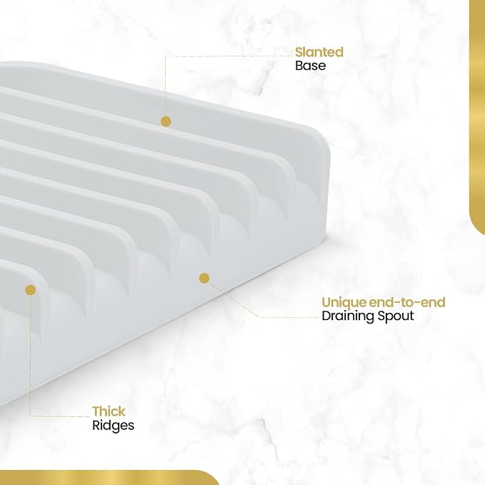 Effilogic Silicone Sponge Holder – Self-Draining Kitchen Sink Organizer - Image 3