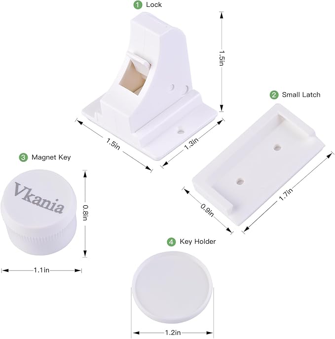 10 Pack Vkania Magnetic Cabinet Locks Baby Proofing - Image 2