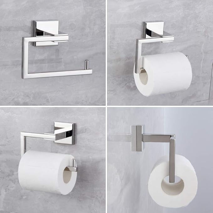 Bathroom Toilet Paper Holder SUS304 Stainless Steel Kitchen Washroom Tissue - Image 3