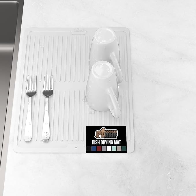GORILLA GRIP 100% BPA-Free Patented Silicone Dish Drying Mat by GorillaGrip