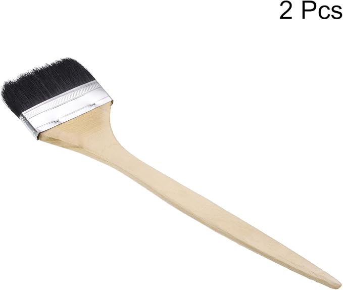 uxcell 2pcs Bent Radiator Paint Brush 4" Width Curved Wall Paint Soft Bristle - Image 3