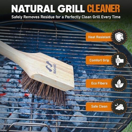 All-Natural Wooden Grill Brush and Grill Cleaner | Works as Scraper Tool - Image 2
