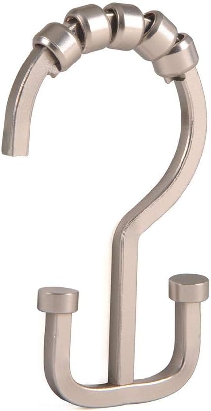 Utopia Alley Deco Flat Double Roller Shower Curtain Hooks, Satin Nickel by UtopiaAlley