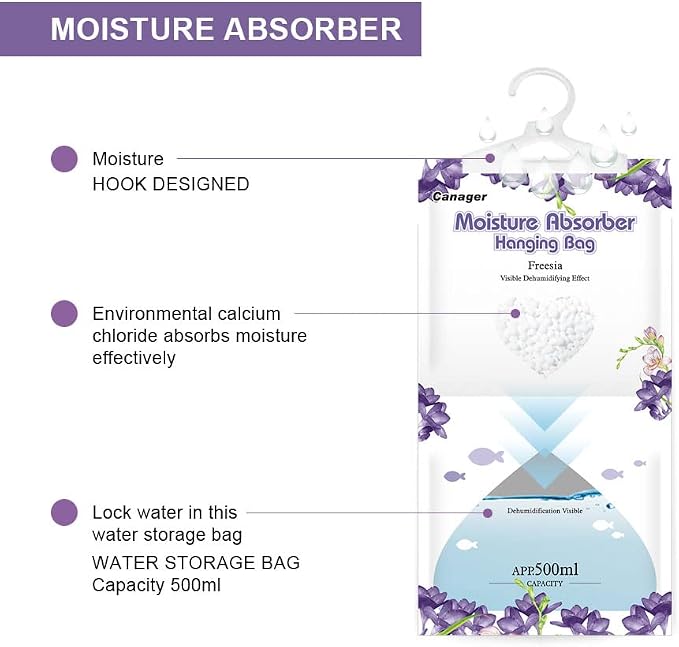 CANAGER Hanging Moisture Absorber, Freesia Moistureproof Hanging - Image 3