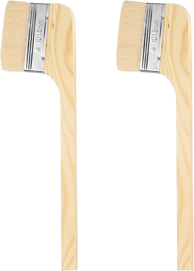 HARFINGTON Paint Brush 2Pcs 4" Brush Width Soft Wool Variety Angled Bend by HARFINGTON