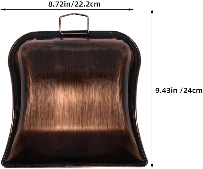 VICASKY Small Handheld Desktop Dustpan in Antique Copper Color, Stainless Steel - Image 2