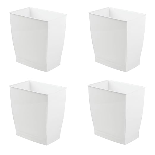 iDesign Small Rectangular Bathroom Trash Cans by iDesign