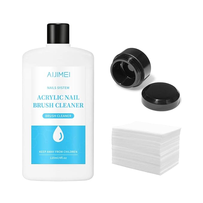 AIJIMEI Nail Brush Cleaner 120ml Acrylic Brush Cleaner Efficient Nail Cleaner by AIJIMEI