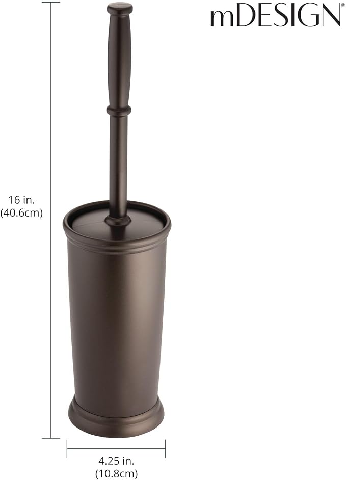 mDesign Toilet Bowl Brush and Holder - Image 4