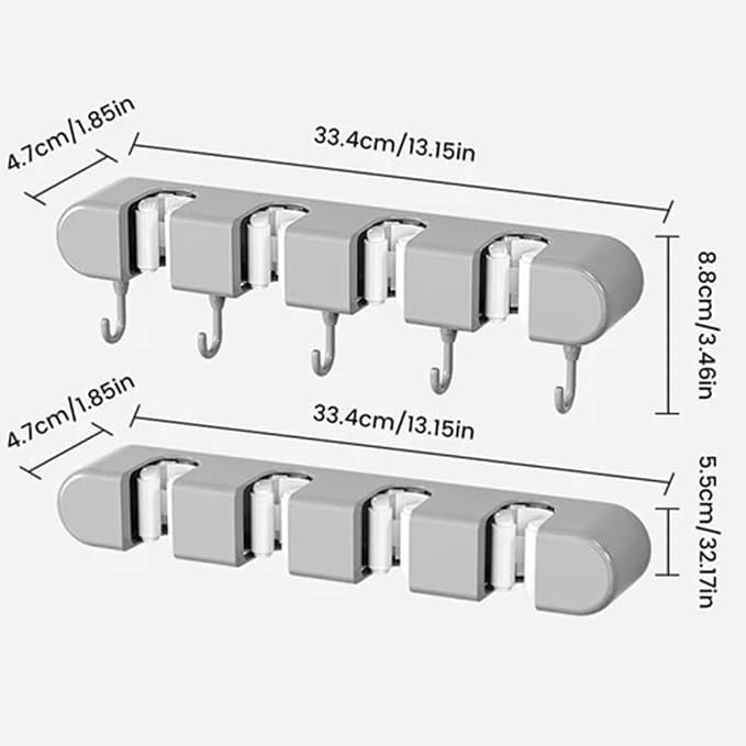 VALINK Brooms and Mop Holder Wall Mounted, Brooms Hanger - Image 5