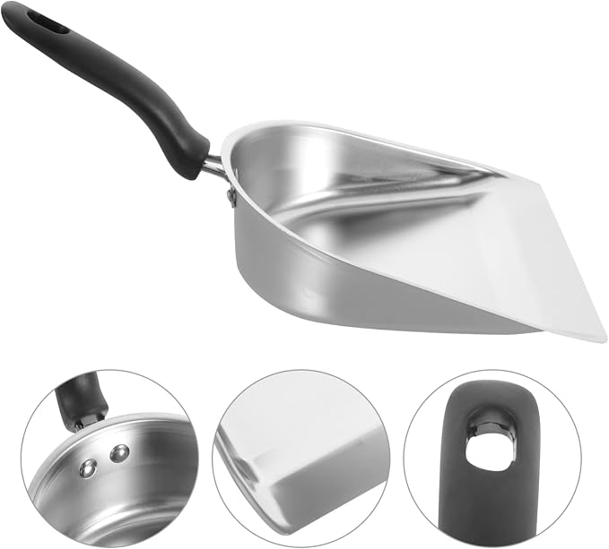 DOITOOL Stainless Steel Dustpan Handheld Scoop Pan - Image 4