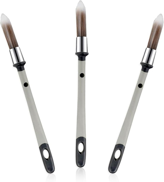 3 Pcs Paint Brushes for Painting Walls 0.37 Inch Small Paint Brush, Trim Paint by salbsever