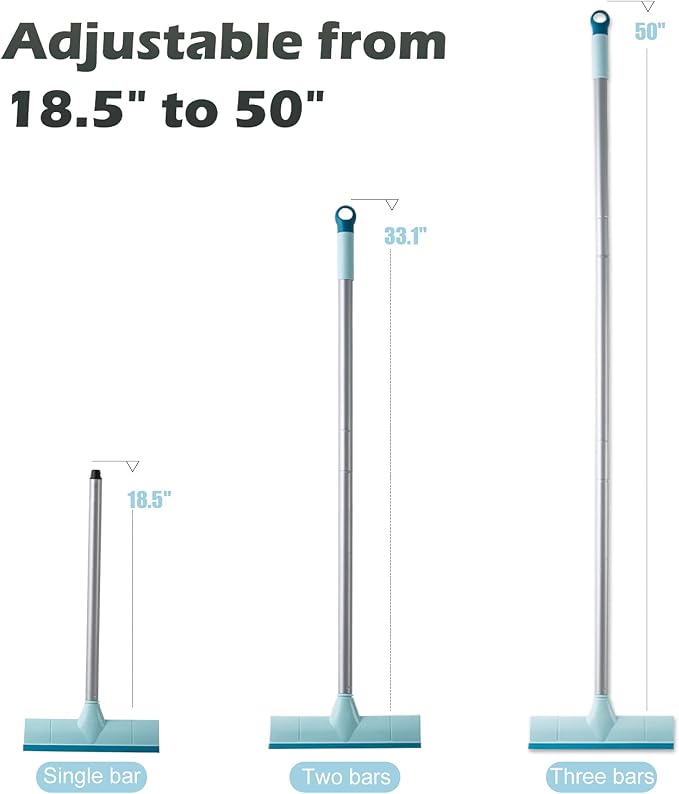 BOOMJOY Floor Scrub Brush with Long Handle, 2 in 1 Scrape and Brush, Stiff - Image 6